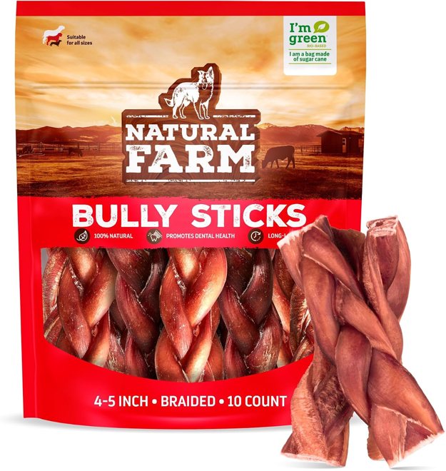 Natural Farm Braided Bully Sticks